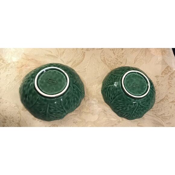 2 MAXCERA EMBOSSED GREEN CABBAGE BOWLS SPRING COLLECTION FARMHOUSE COTTAGECORE - Picture 6 of 11